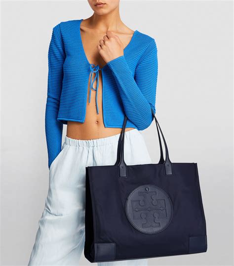 tory burch ella tote navy